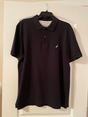 Nautica Men's Navy Polo with White Sail Logo